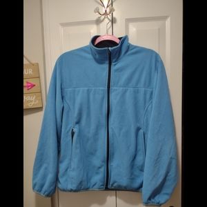 Land's End Blue Thick Fleece Jacket Medium